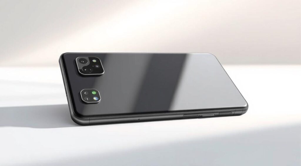 A detailed technical illustration of the iQOO Neo10 smartphone, showcasing its key specifications. A clean, minimal background with a smooth, soft focus, highlights the device's sleek design and premium finish. The camera module, display, and other key components are precisely rendered, providing a clear visual overview of the phone's hardware. Gentle lighting from the side casts subtle shadows, emphasizing the depth and texture of the materials. The overall composition is balanced and professional, creating an informative yet visually appealing image to complement the article's "Overview of iQOO Neo10" section.