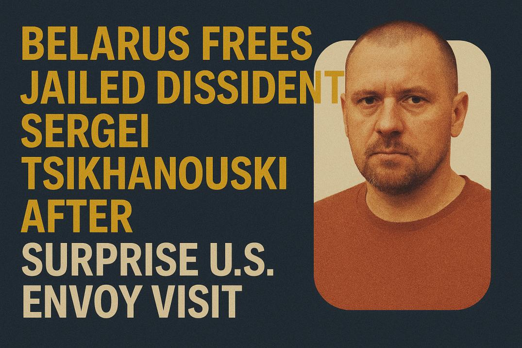 Belarus-Frees-Jailed-Dissident-Sergei-Tsikhanouski-After-Surprise-U.S.-Envoy-Visit